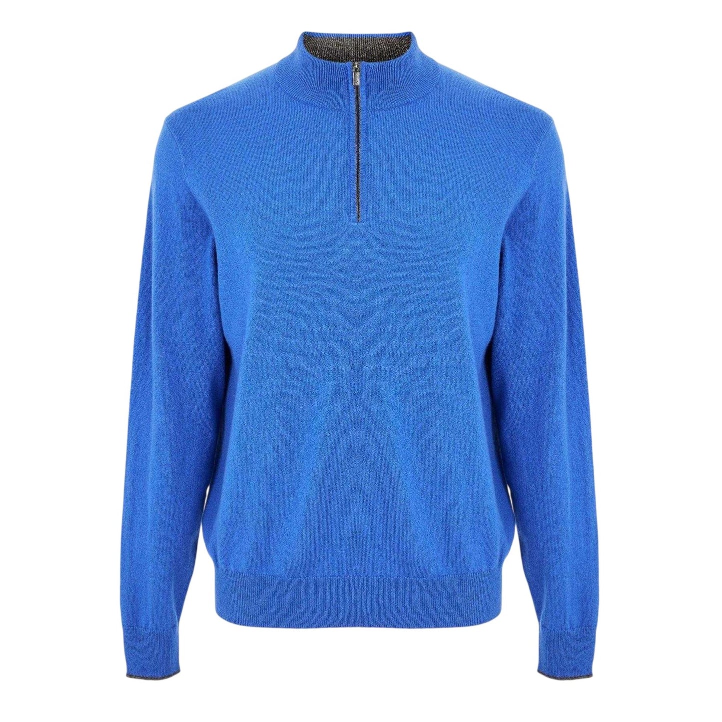 Lapis Blue - Front - Callaway Mens Knitted Funnel Neck Sweater Top