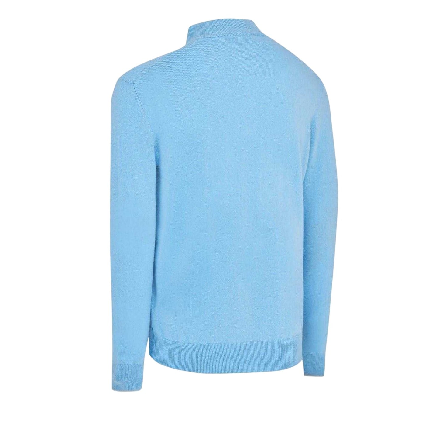 Marina Blue-Wheat - Back - Callaway Mens Knitted Funnel Neck Sweater Top