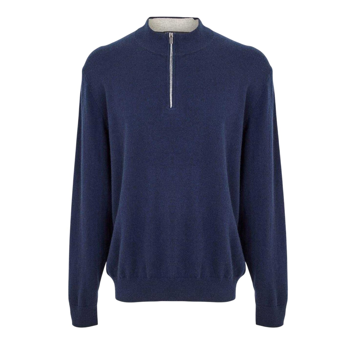 Peacoat-Cashmere - Front - Callaway Mens Knitted Funnel Neck Sweater Top