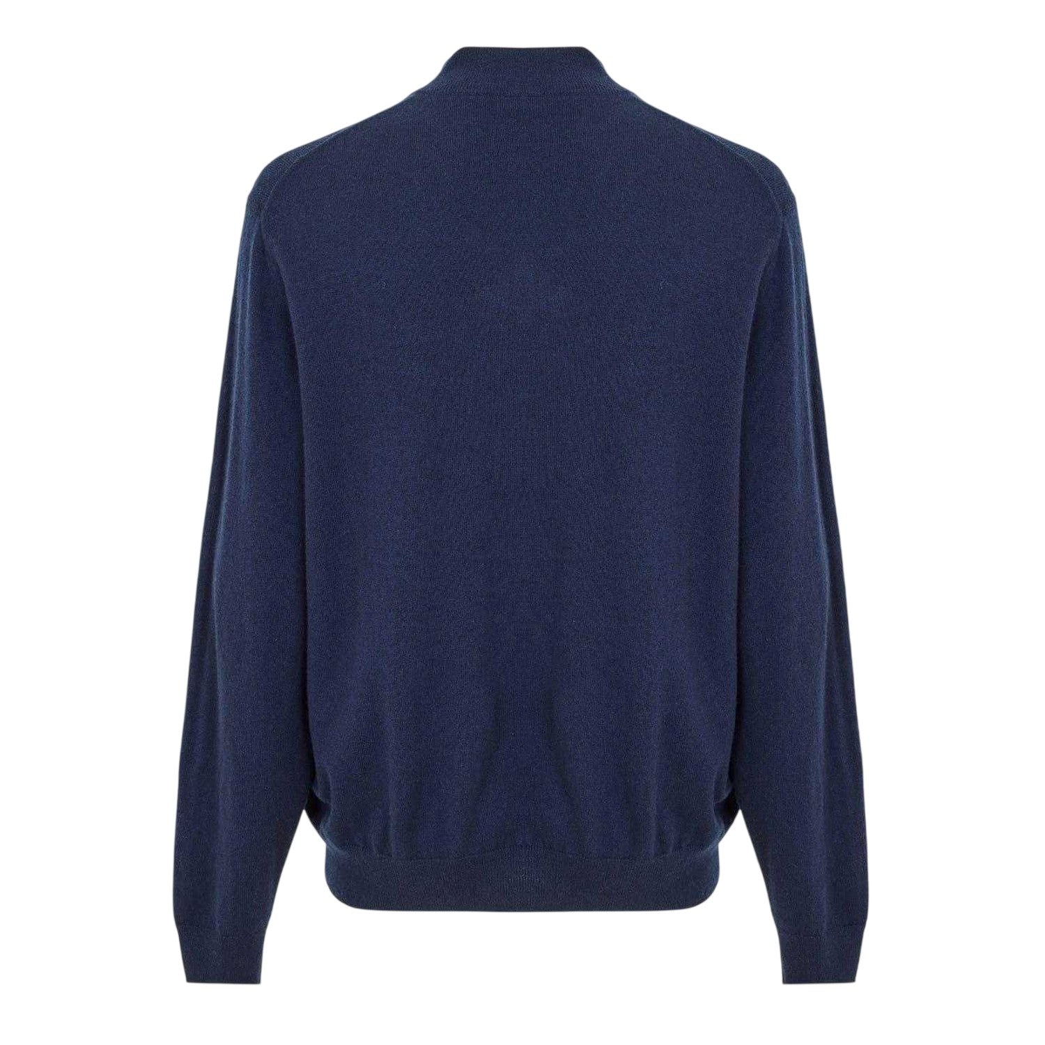 Peacoat-Cashmere - Back - Callaway Mens Knitted Funnel Neck Sweater Top