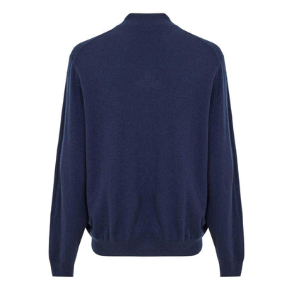 Peacoat-Cashmere - Back - Callaway Mens Knitted Funnel Neck Sweater Top