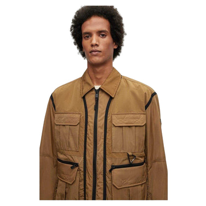Beige - Side - Boss Mens Cargo Jacket