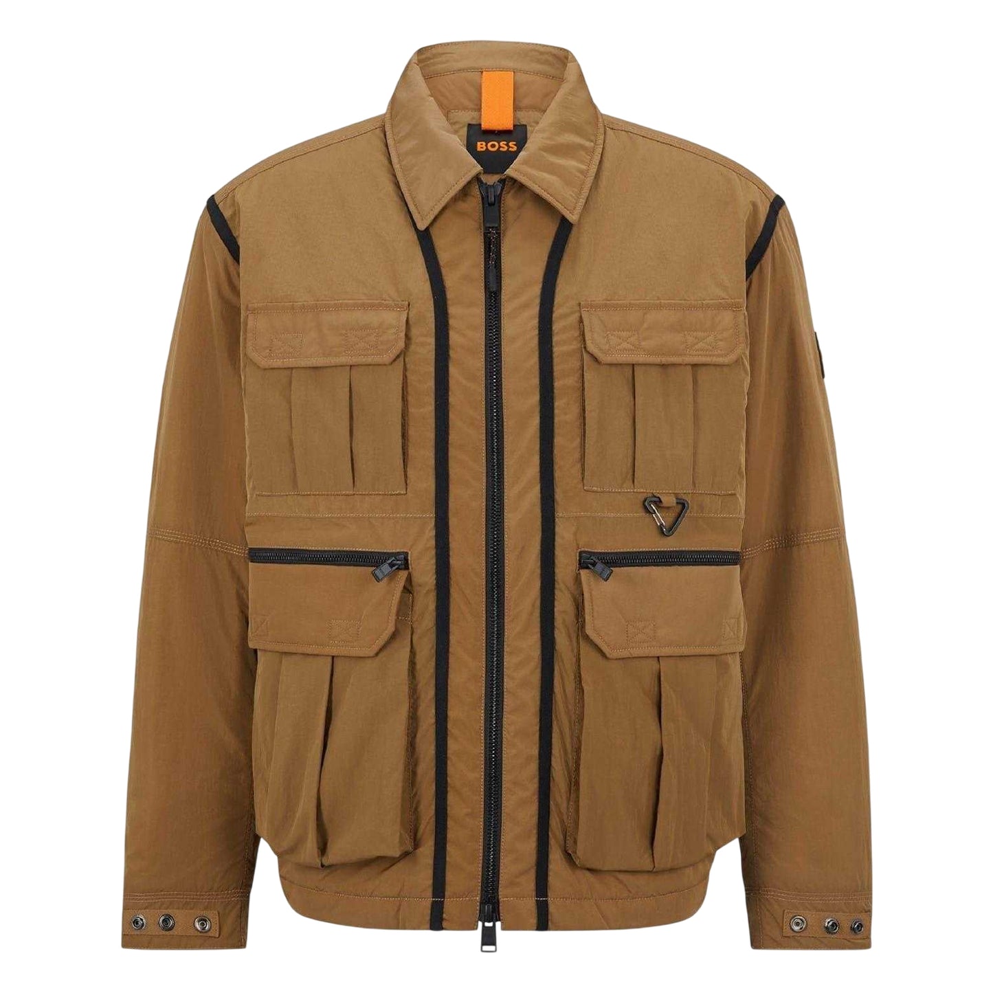Beige - Front - Boss Mens Cargo Jacket