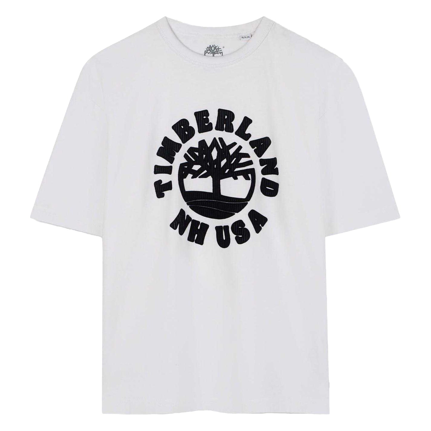 White - Front - Timberland Childrens-Kids Crew Neck T-Shirt