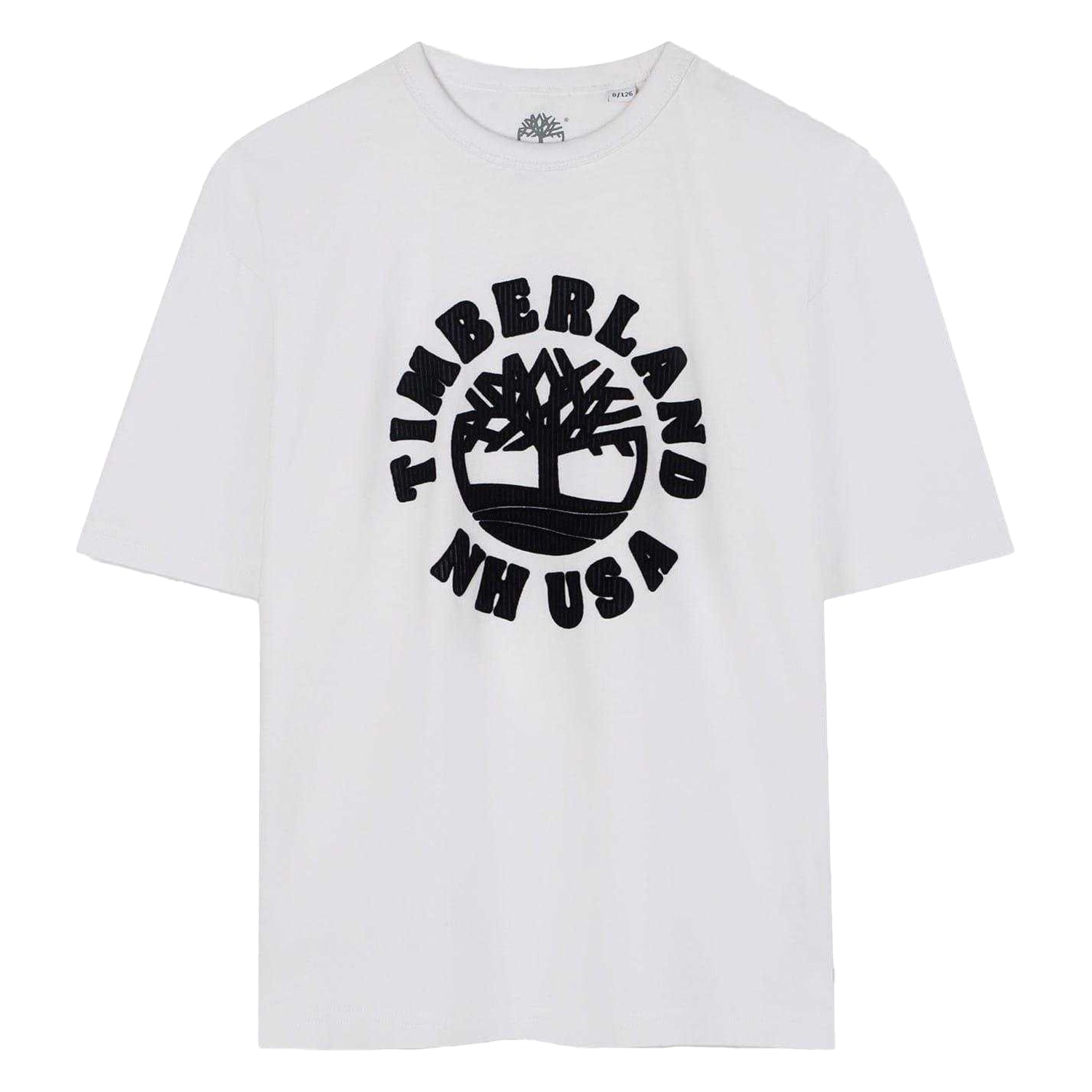 White - Front - Timberland Childrens-Kids Crew Neck T-Shirt