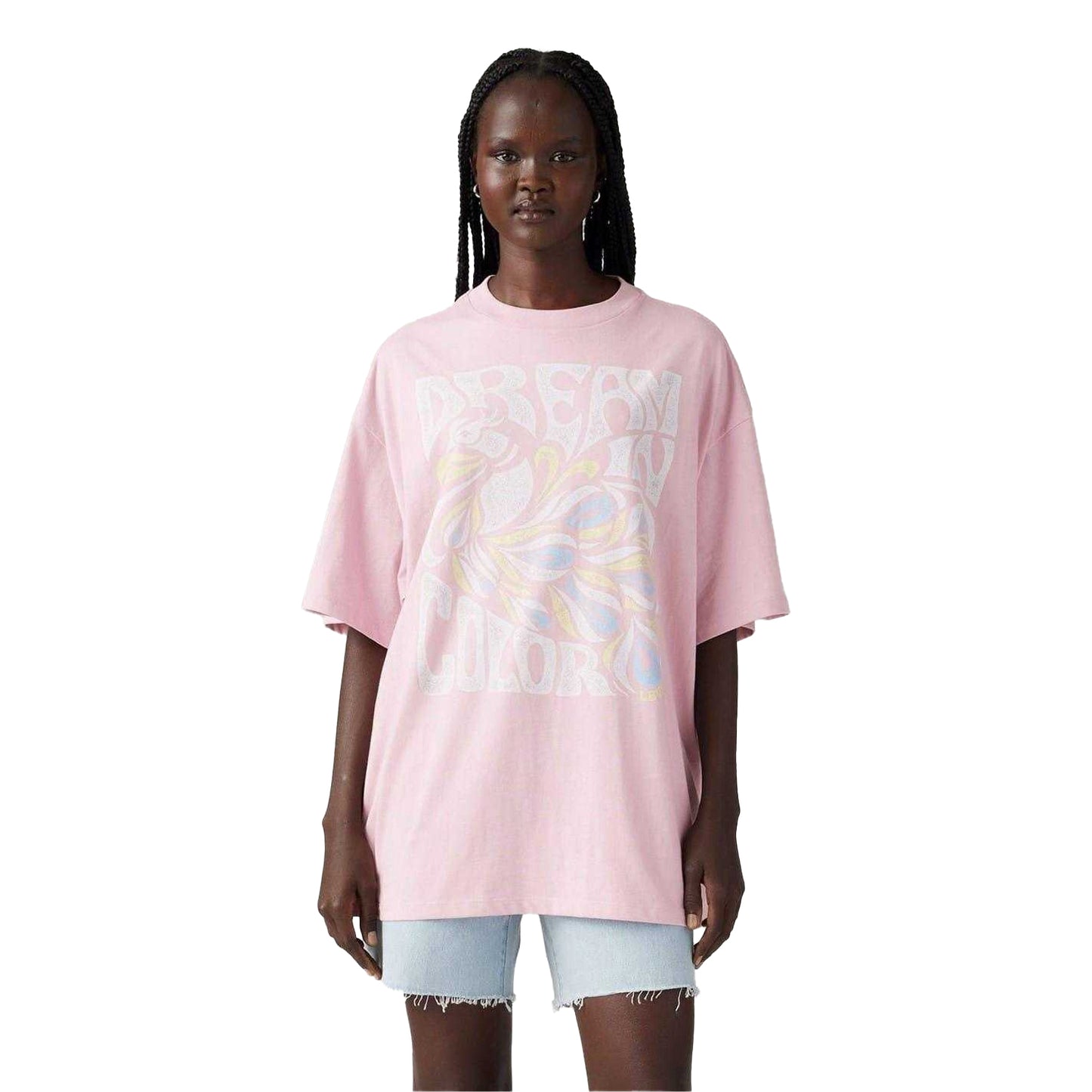 Fragrant Lilac - Side - Levis Womens-Ladies Logo T-Shirt
