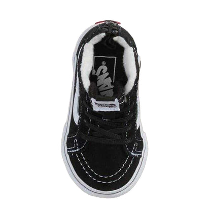 Black - Side - Vans Toddler SK8-Hi Canvas High Top Trainers