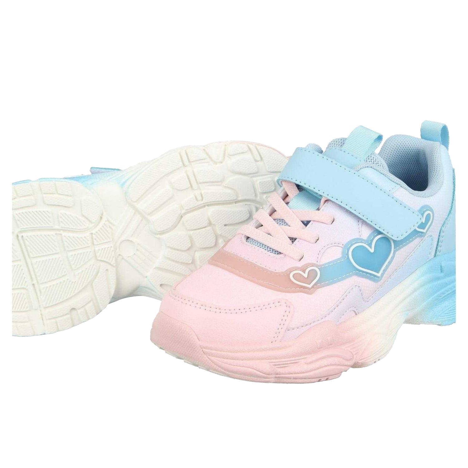 Pink-Blue - Lifestyle - Slazenger Girls Glitter Heart Trainers
