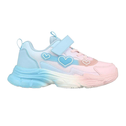 Pink-Blue - Front - Slazenger Girls Glitter Heart Trainers