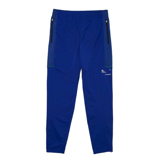 Blue - Front - Lacoste Mens Zip Pocket Tapered Tracksuit Bottoms