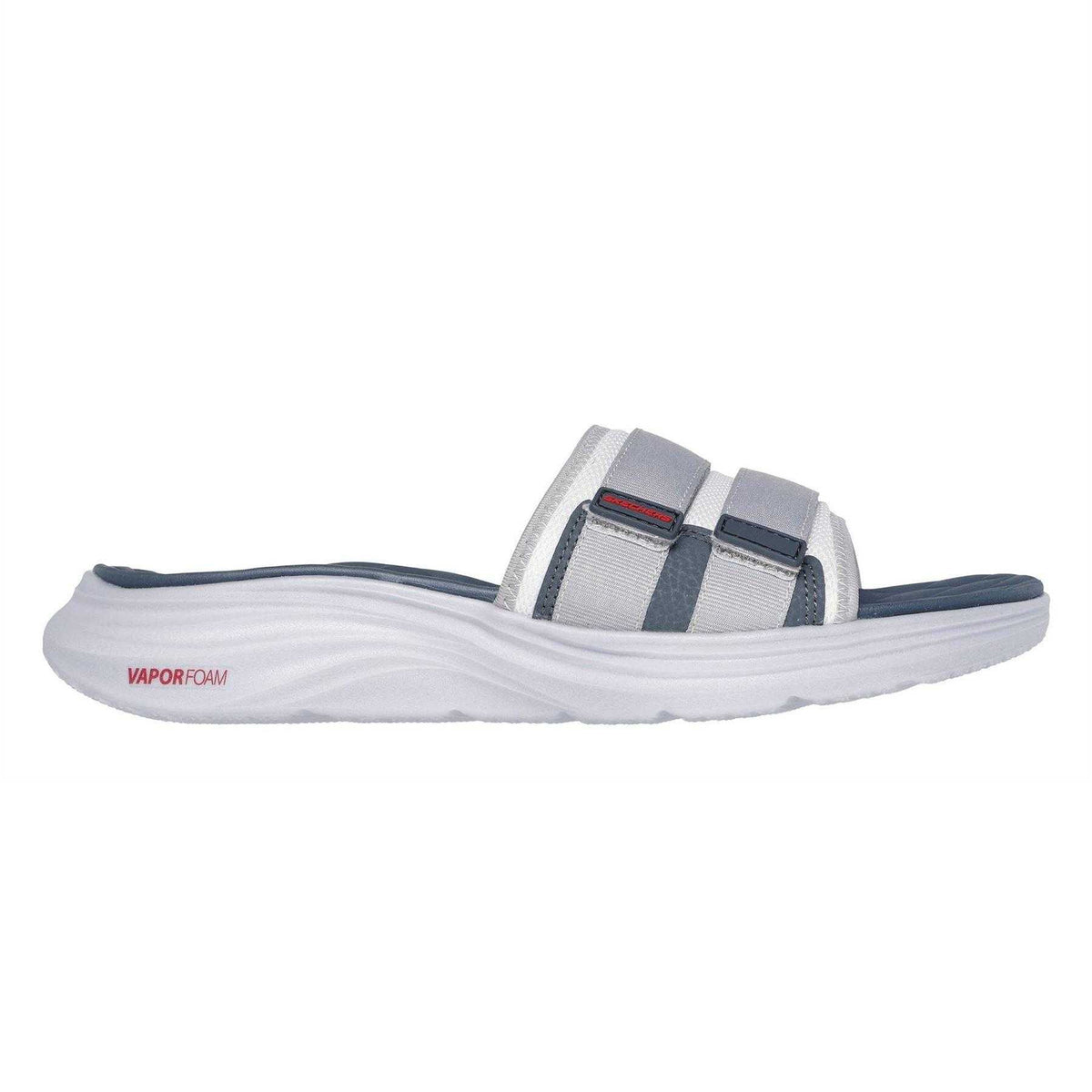 Grey-Charcoal - Side - Skechers Mens Vapor Foam Flat Sports Sandals