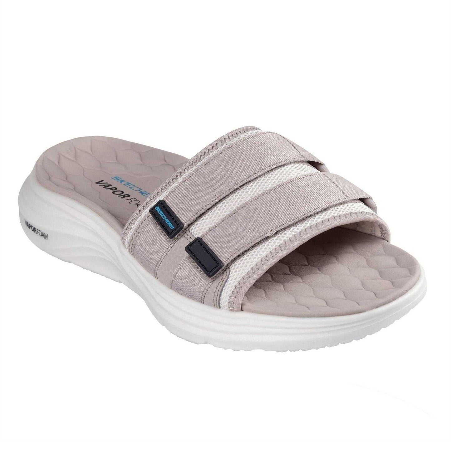Taupe - Front - Skechers Mens Vapor Foam Flat Sports Sandals