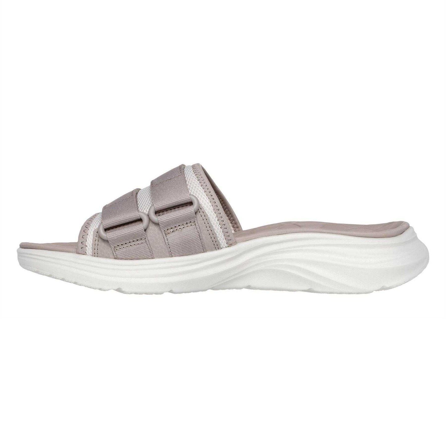 Taupe - Back - Skechers Mens Vapor Foam Flat Sports Sandals