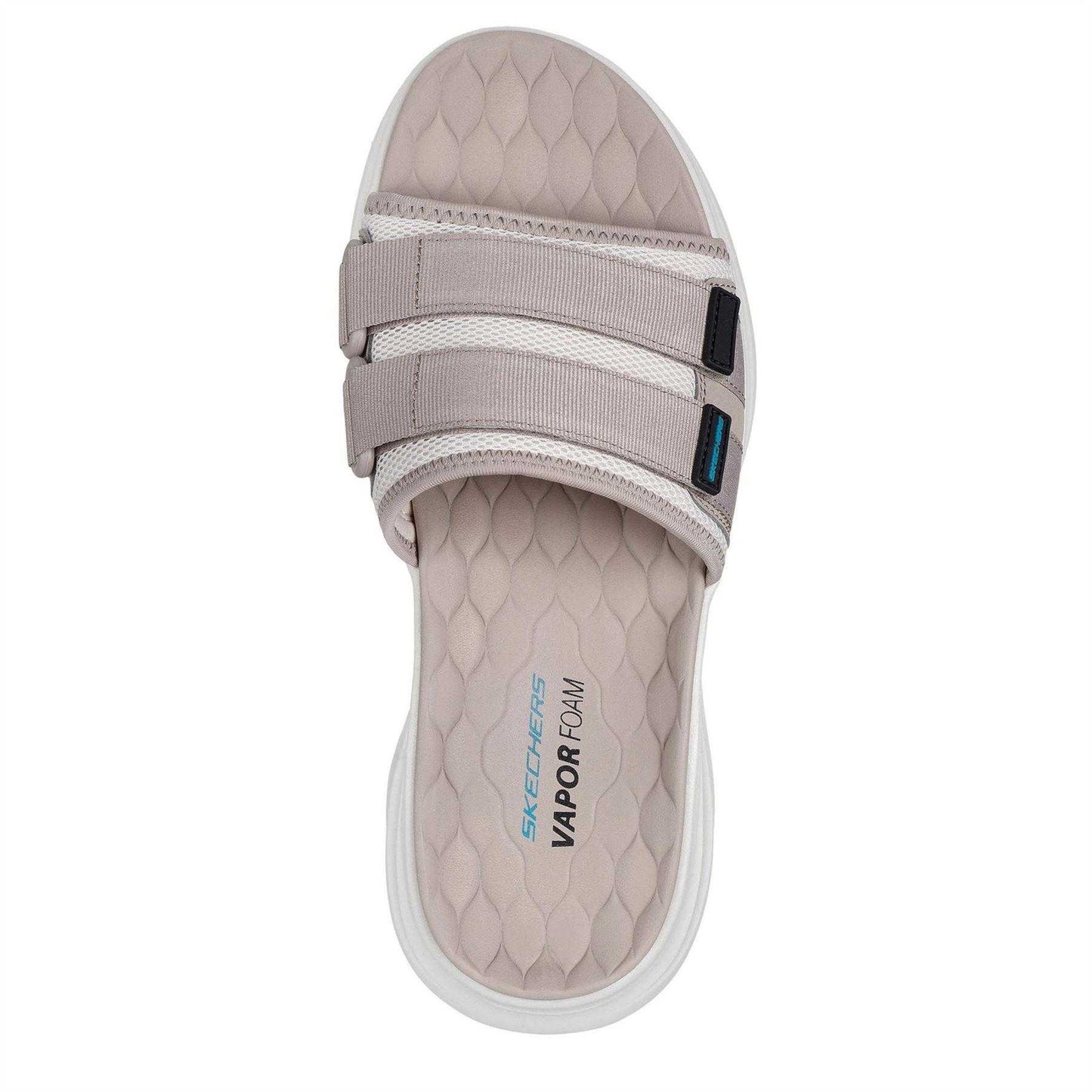 Taupe - Lifestyle - Skechers Mens Vapor Foam Flat Sports Sandals