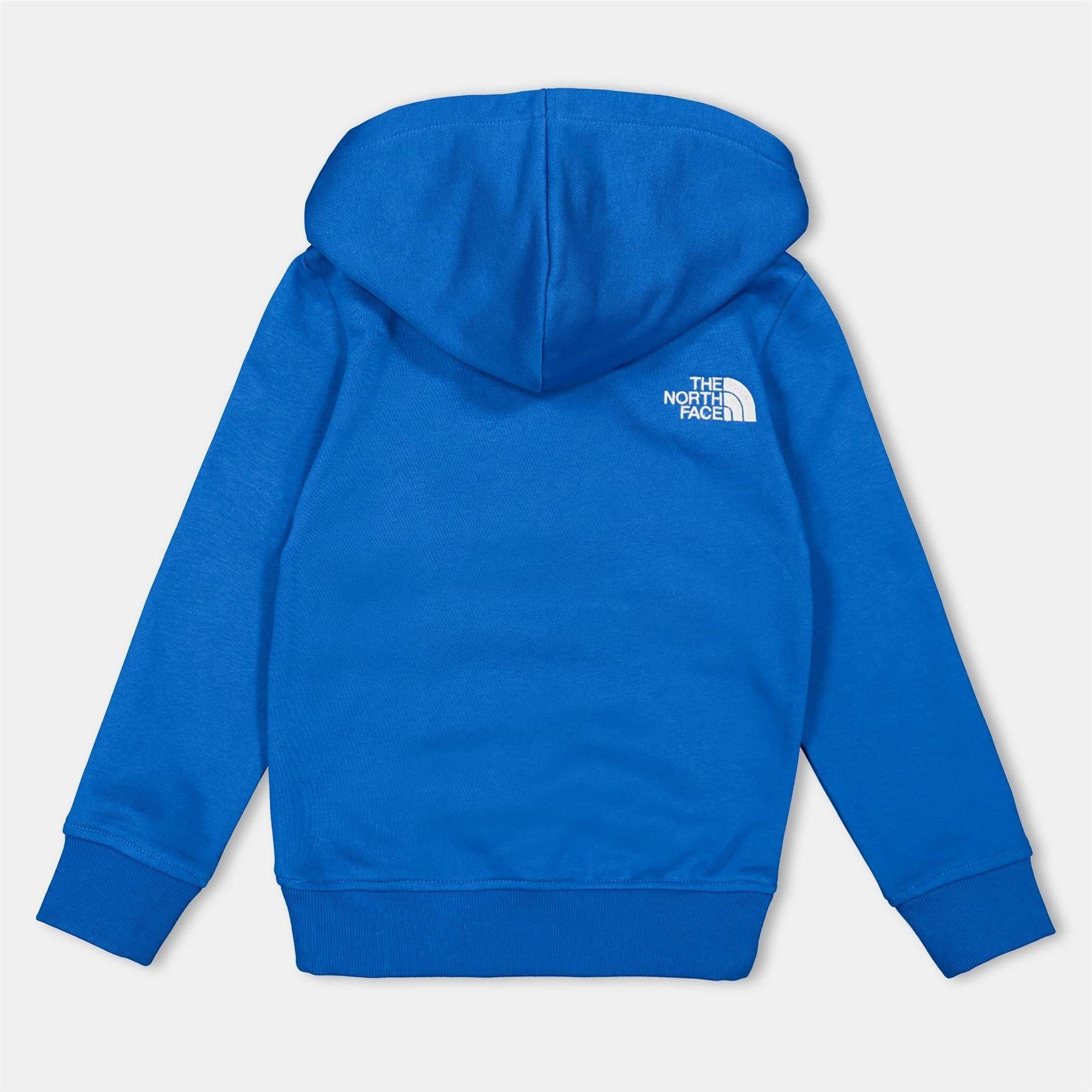 Dark Blue - Back - The North Face Boys Drew Peak Cotton Fleece Lined Relaxed Fit Hoodie