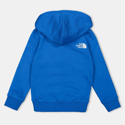 Dark Blue - Back - The North Face Boys Drew Peak Cotton Fleece Lined Relaxed Fit Hoodie