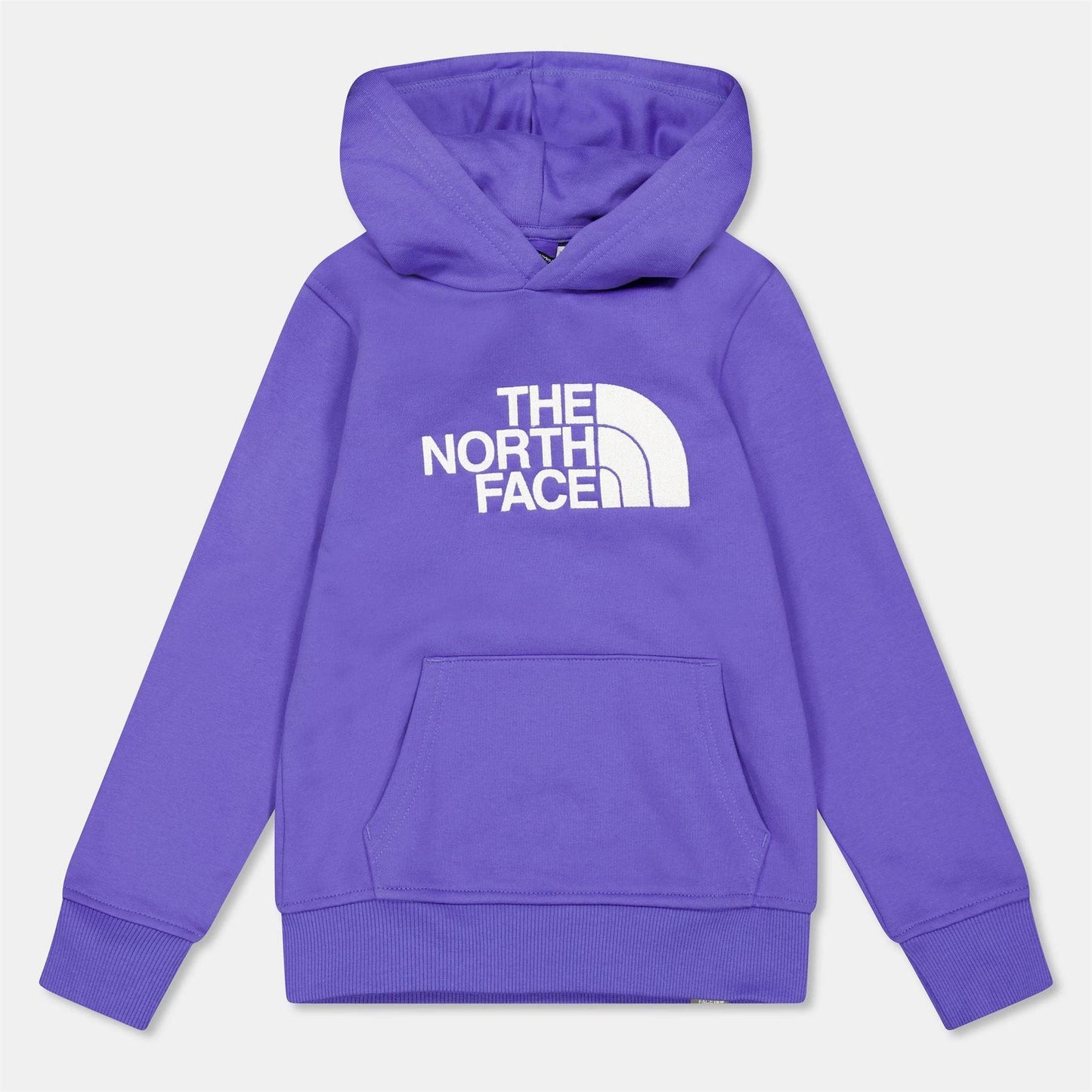 Purple - Front - The North Face Boys Drew Peak Cotton Fleece Lined Relaxed Fit Hoodie