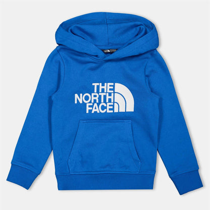 Dark Blue - Front - The North Face Boys Drew Peak Cotton Fleece Lined Relaxed Fit Hoodie