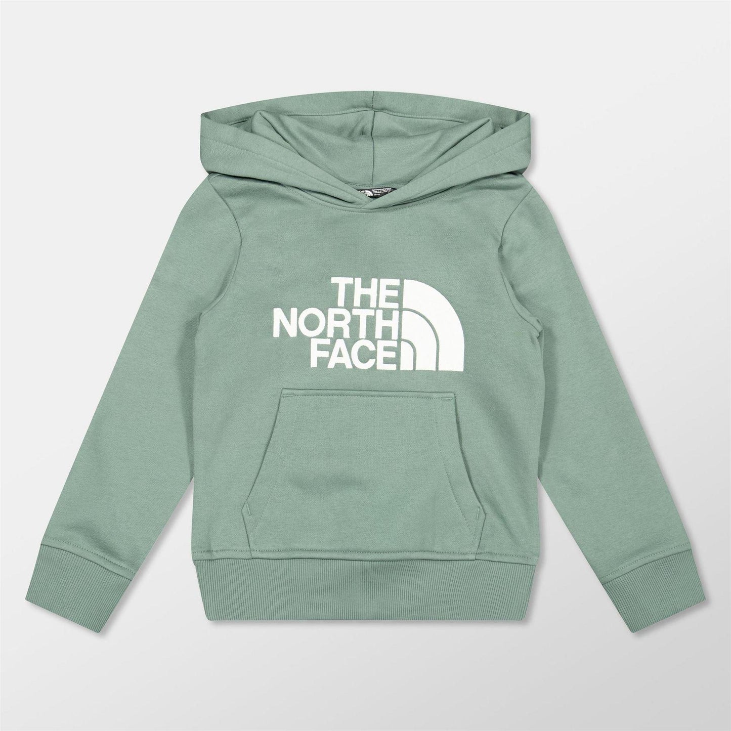 Duck Green - Front - The North Face Boys Drew Peak Cotton Fleece Lined Relaxed Fit Hoodie