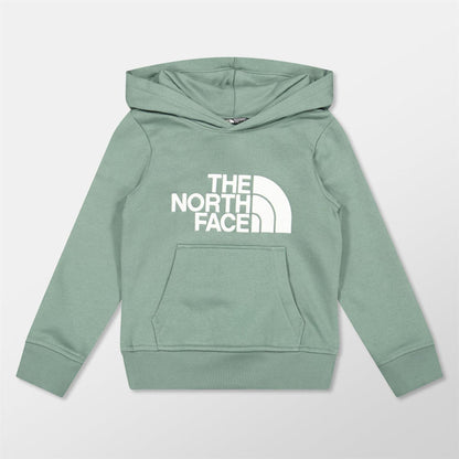 Duck Green - Front - The North Face Boys Drew Peak Cotton Fleece Lined Relaxed Fit Hoodie