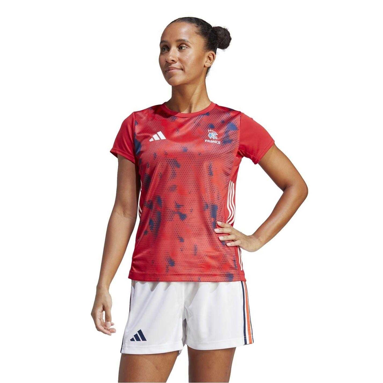 Team College Red - Pack Shot - Adidas Womens-Ladies France Performance Jersey