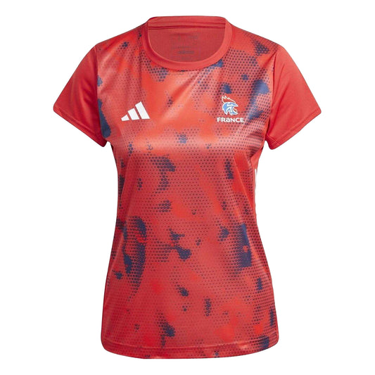 Team College Red - Front - Adidas Womens-Ladies France Performance Jersey