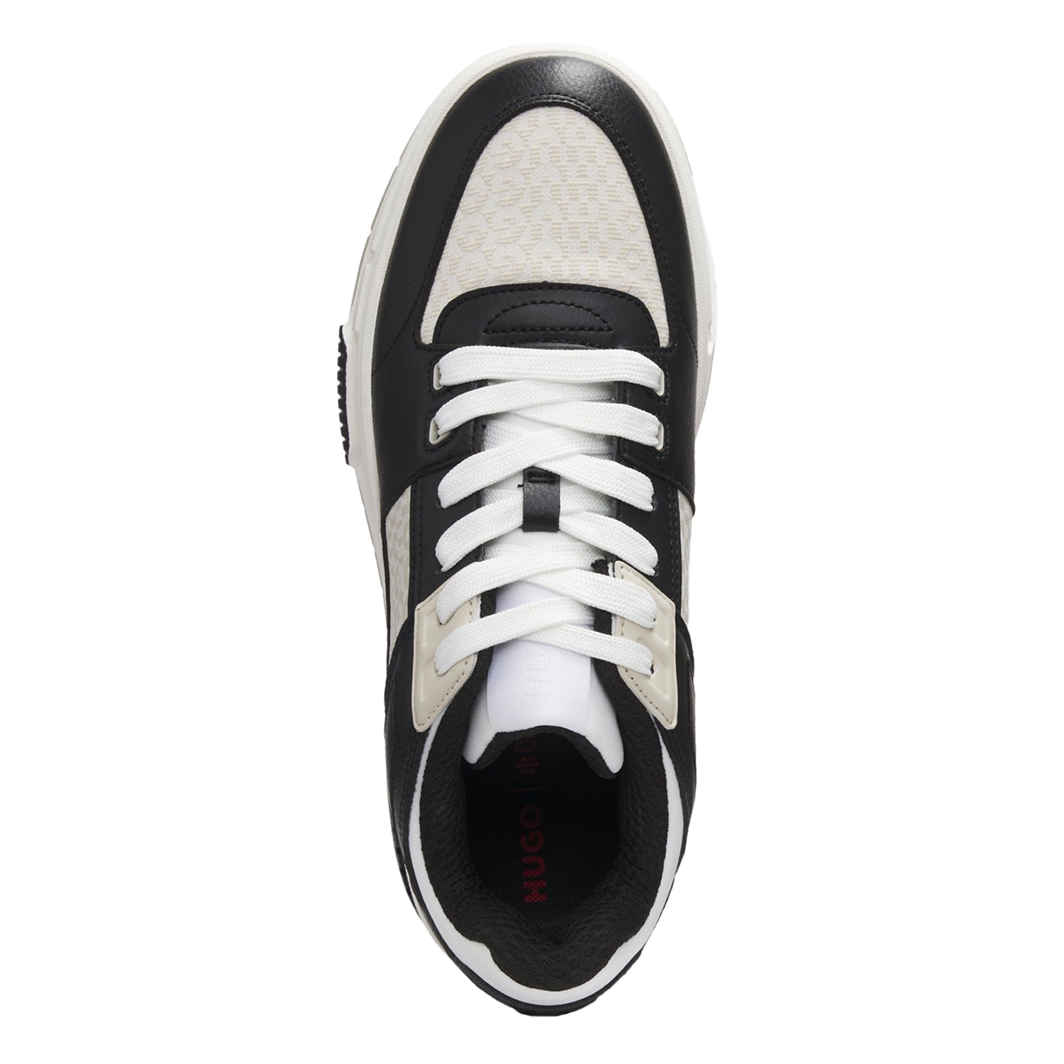 Charcoal - Back - Hugo Mens Yarrow Tenn Platform Trainers