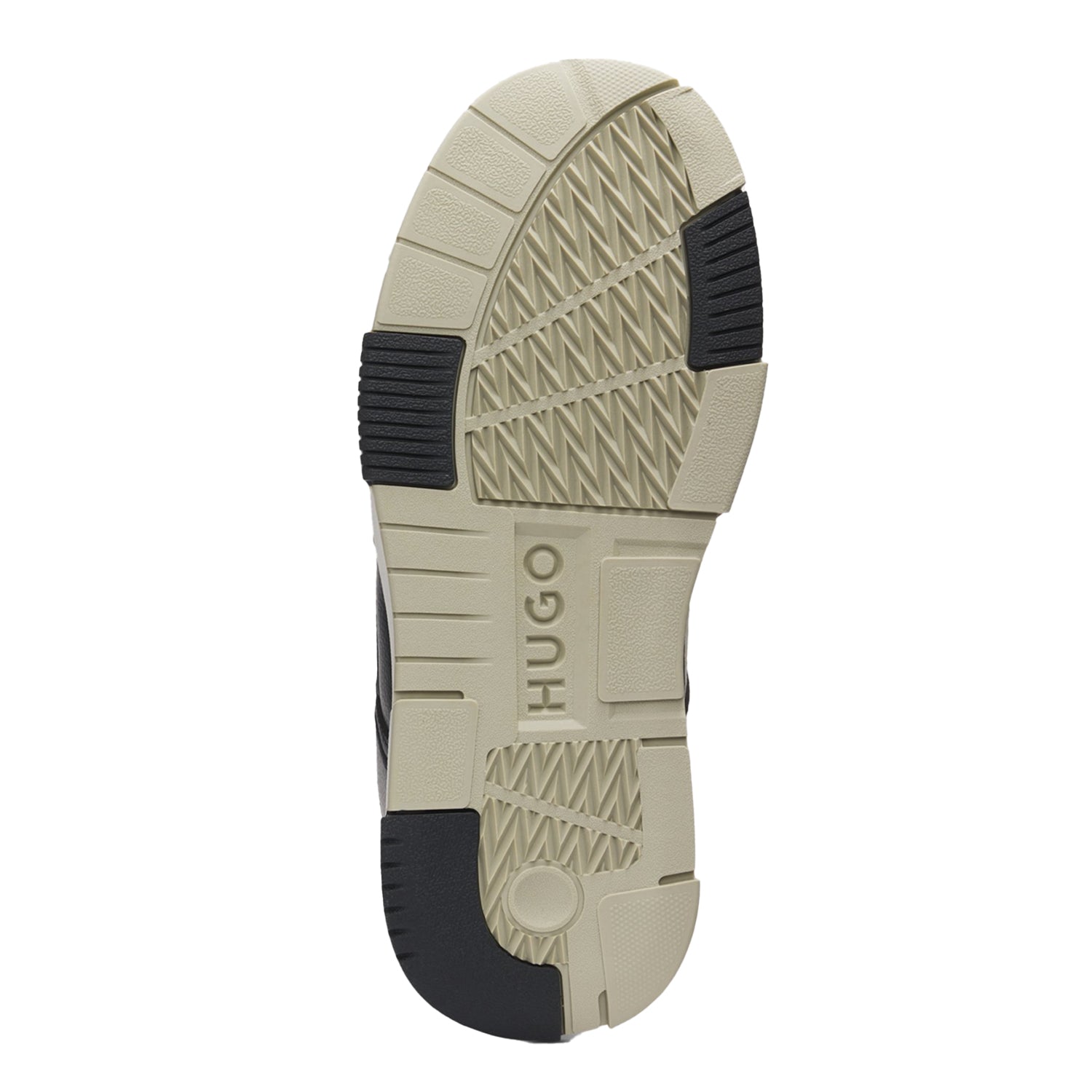 Charcoal - Side - Hugo Mens Yarrow Tenn Platform Trainers