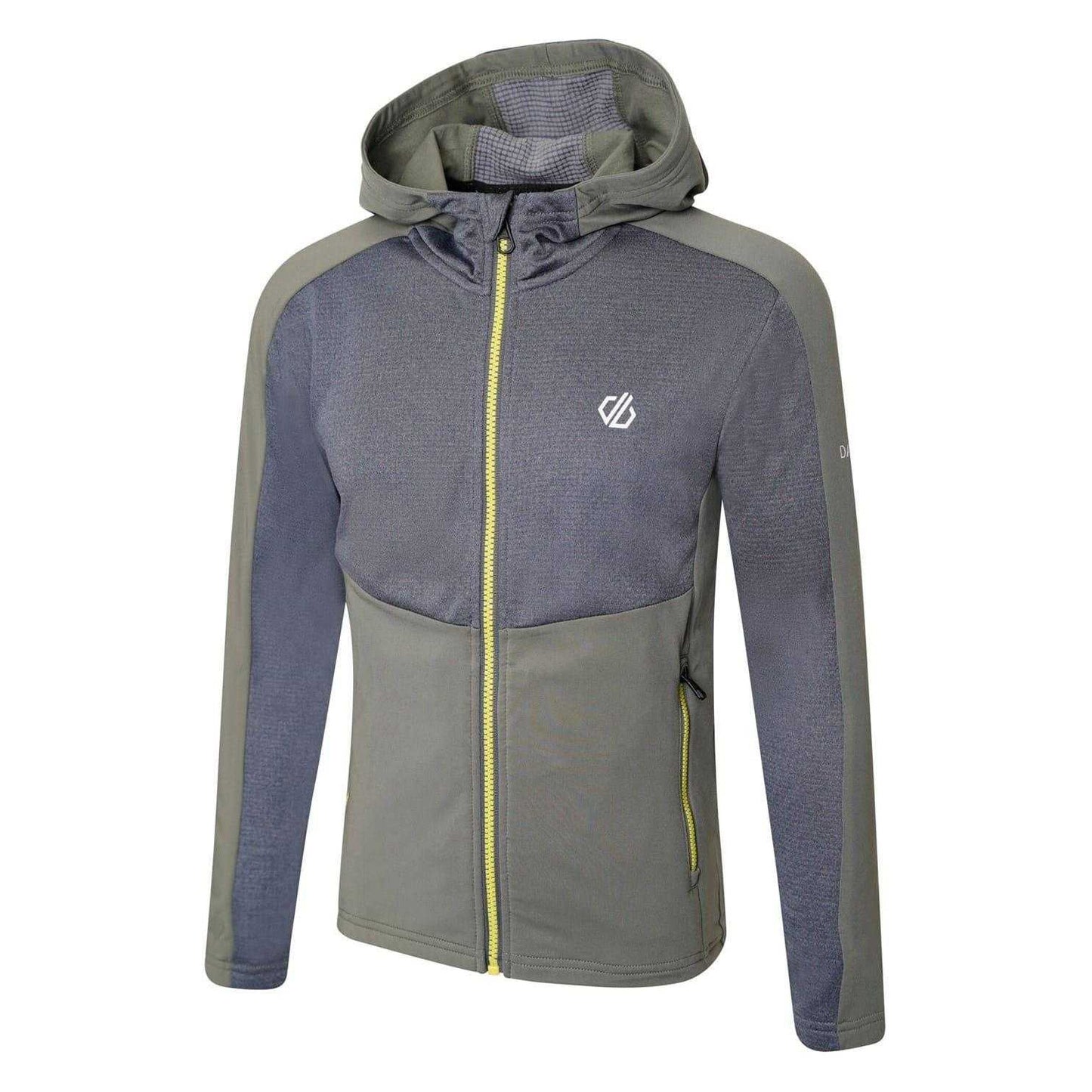 Agave Green-Orion Grey-Orion Grey - Side - Dare 2B Childrens-Kids Full Zip Regular Hooded Jacket