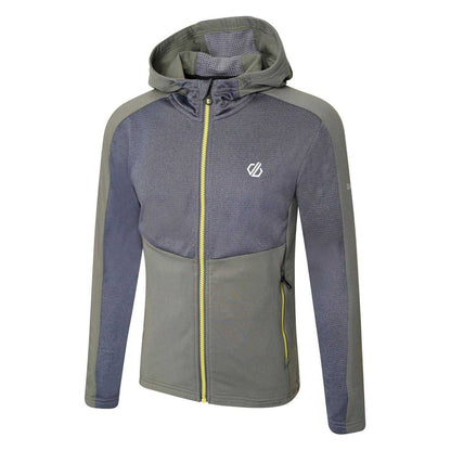 Agave Green-Orion Grey-Orion Grey - Side - Dare 2B Childrens-Kids Full Zip Regular Hooded Jacket