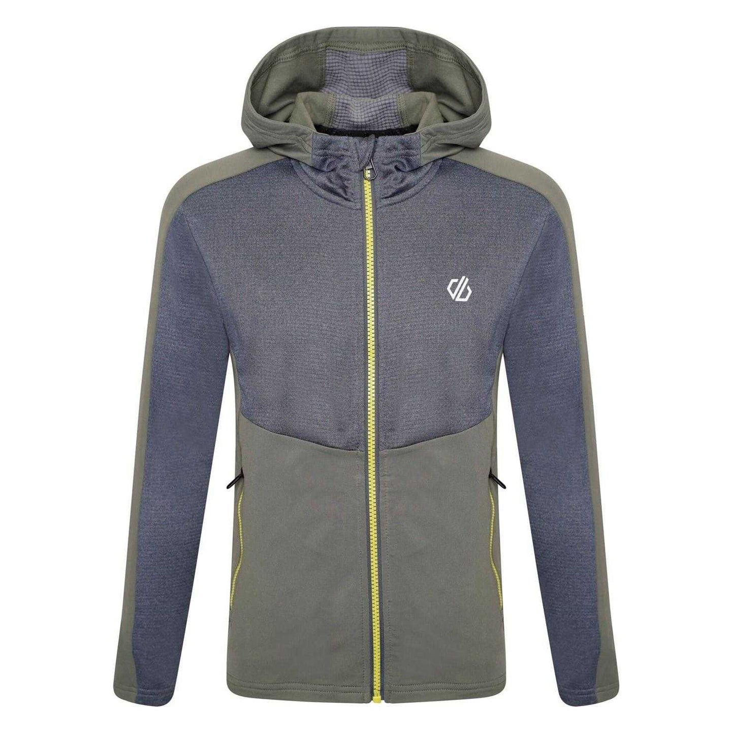 Agave Green-Orion Grey-Orion Grey - Front - Dare 2B Childrens-Kids Full Zip Regular Hooded Jacket