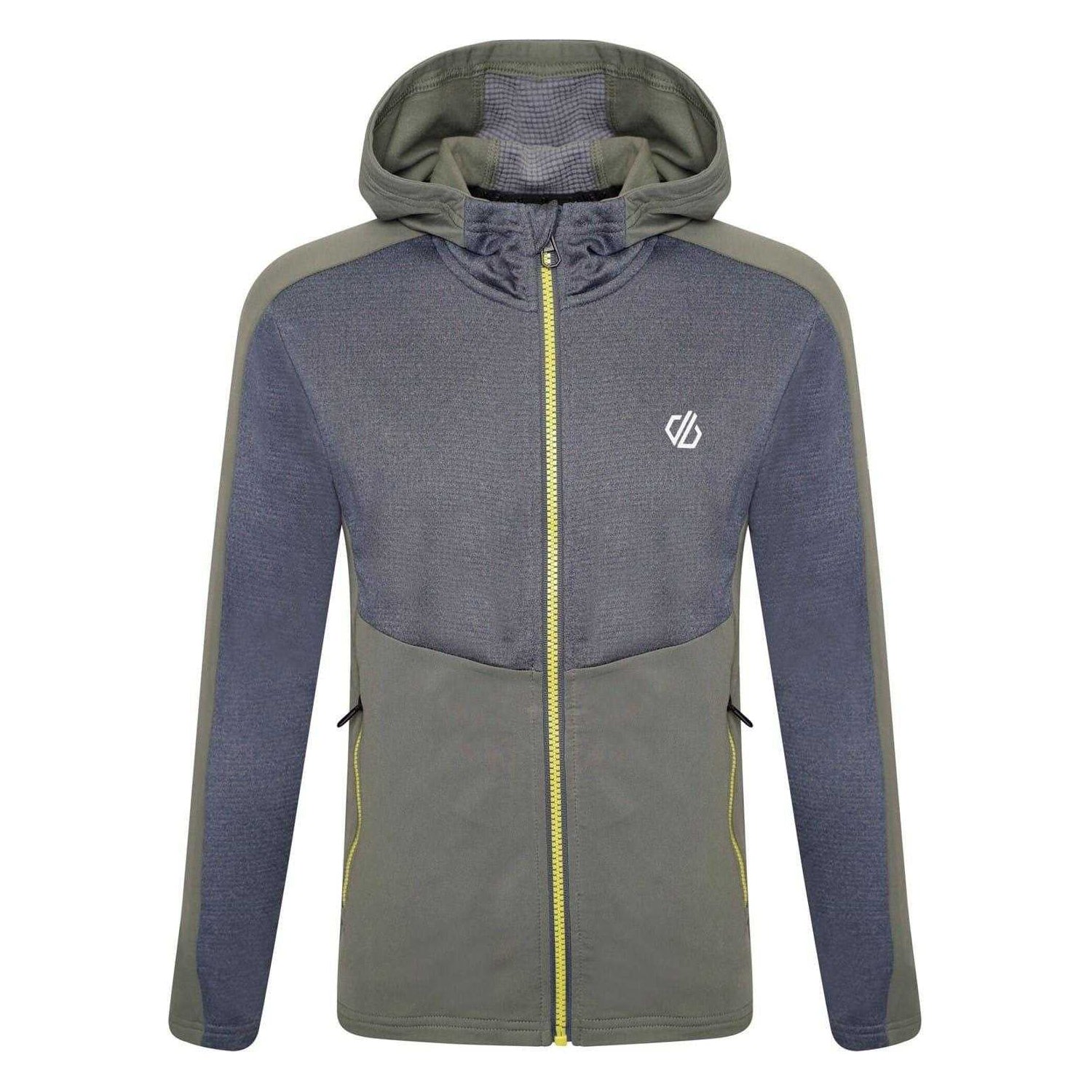 Agave Green-Orion Grey-Orion Grey - Front - Dare 2B Childrens-Kids Full Zip Regular Hooded Jacket