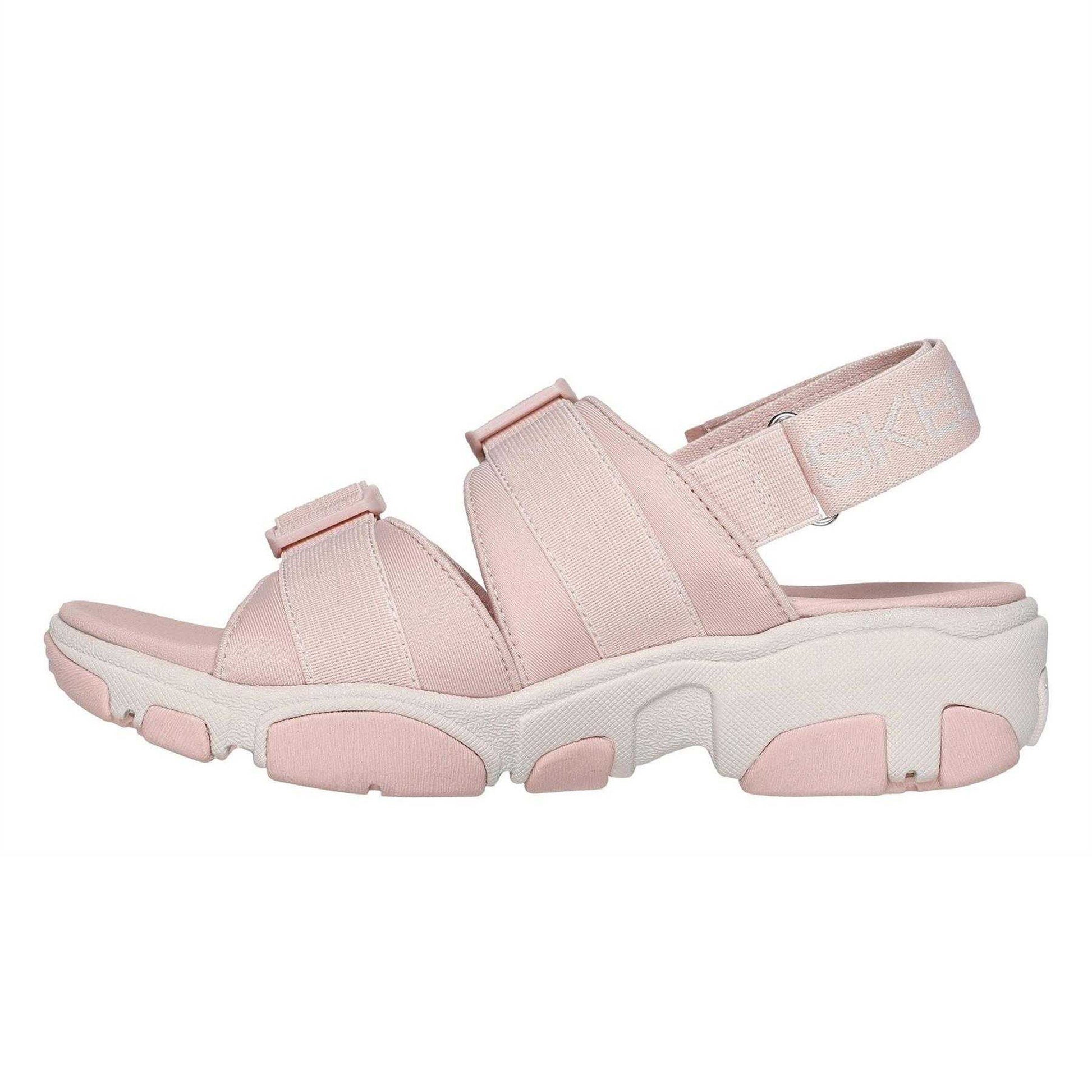 Blush - Back - Skechers Womens-Ladies Flat Heel Sandals