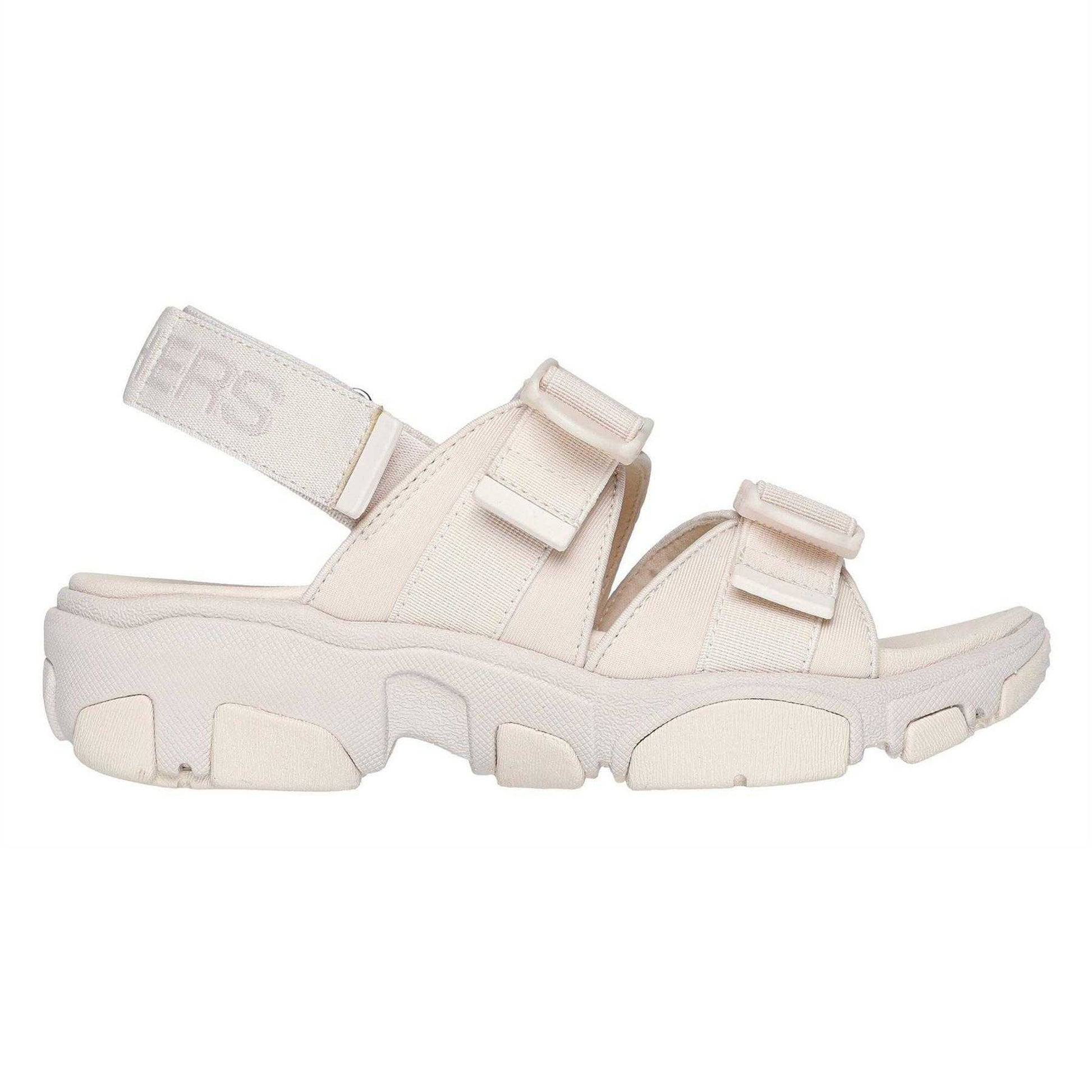 Natural - Side - Skechers Womens-Ladies Flat Heel Sandals