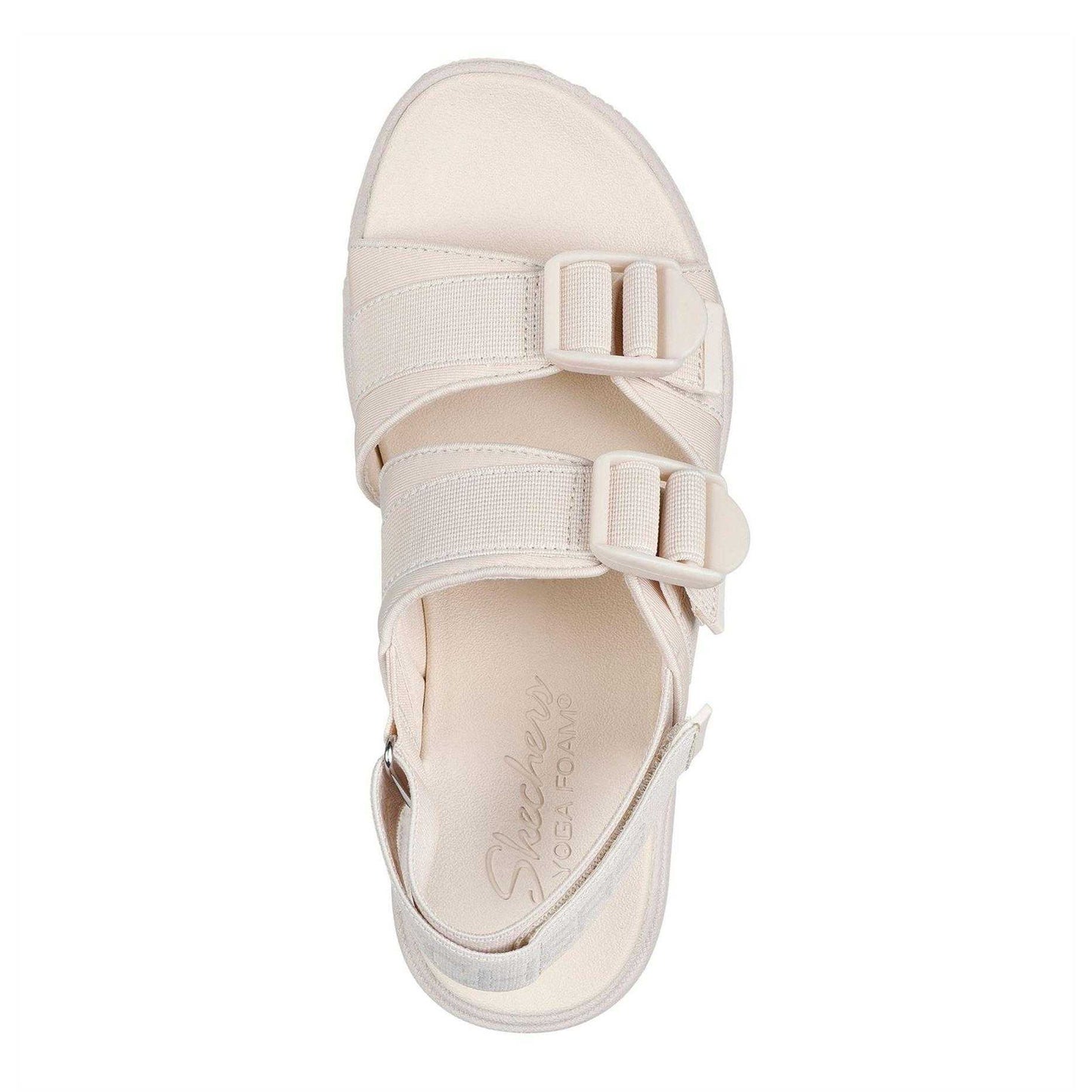 Natural - Lifestyle - Skechers Womens-Ladies Flat Heel Sandals