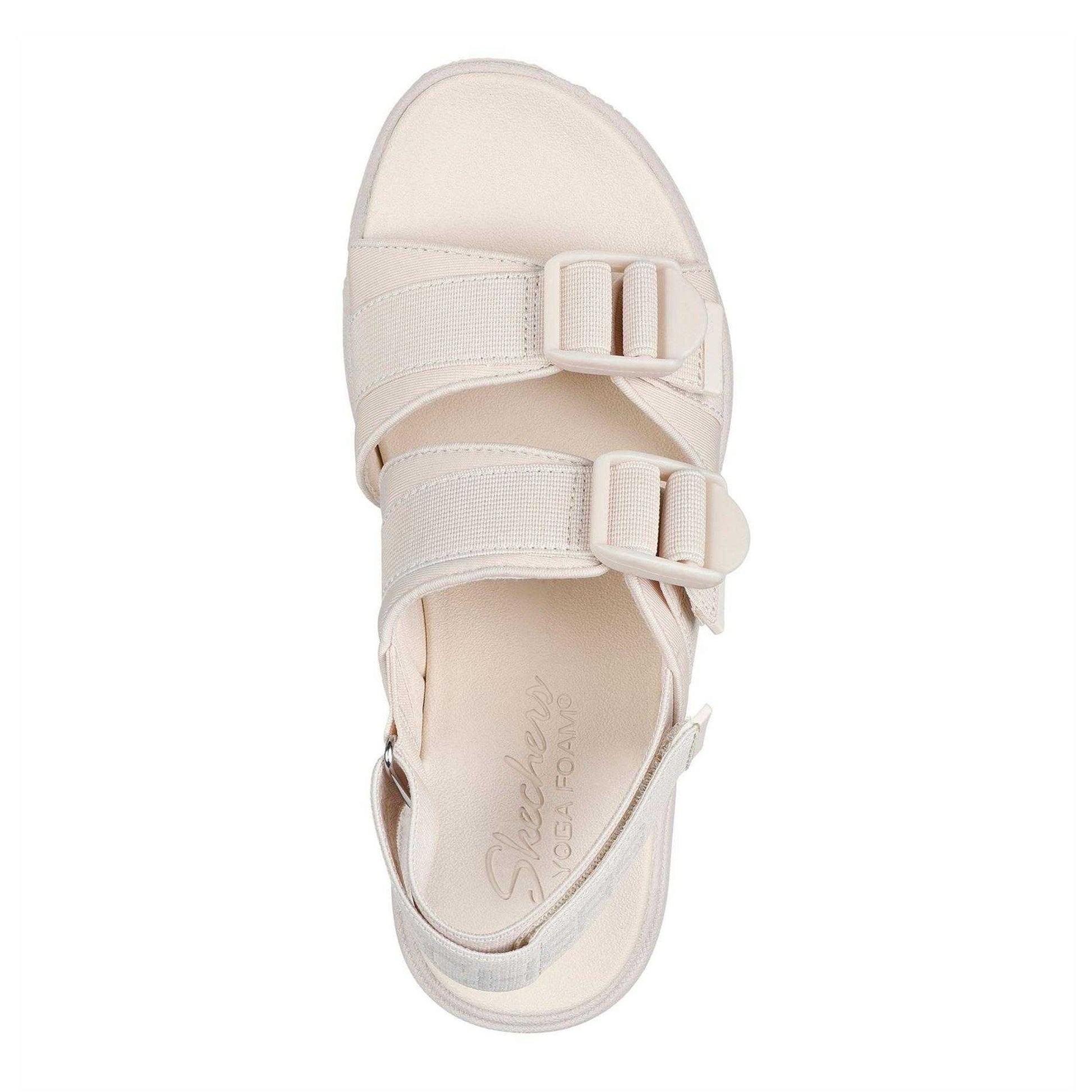 Natural - Lifestyle - Skechers Womens-Ladies Flat Heel Sandals