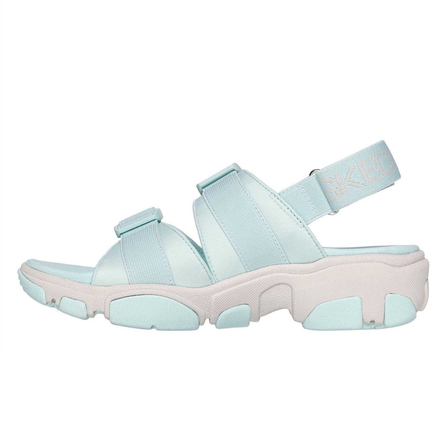Mint - Back - Skechers Womens-Ladies Flat Heel Sandals