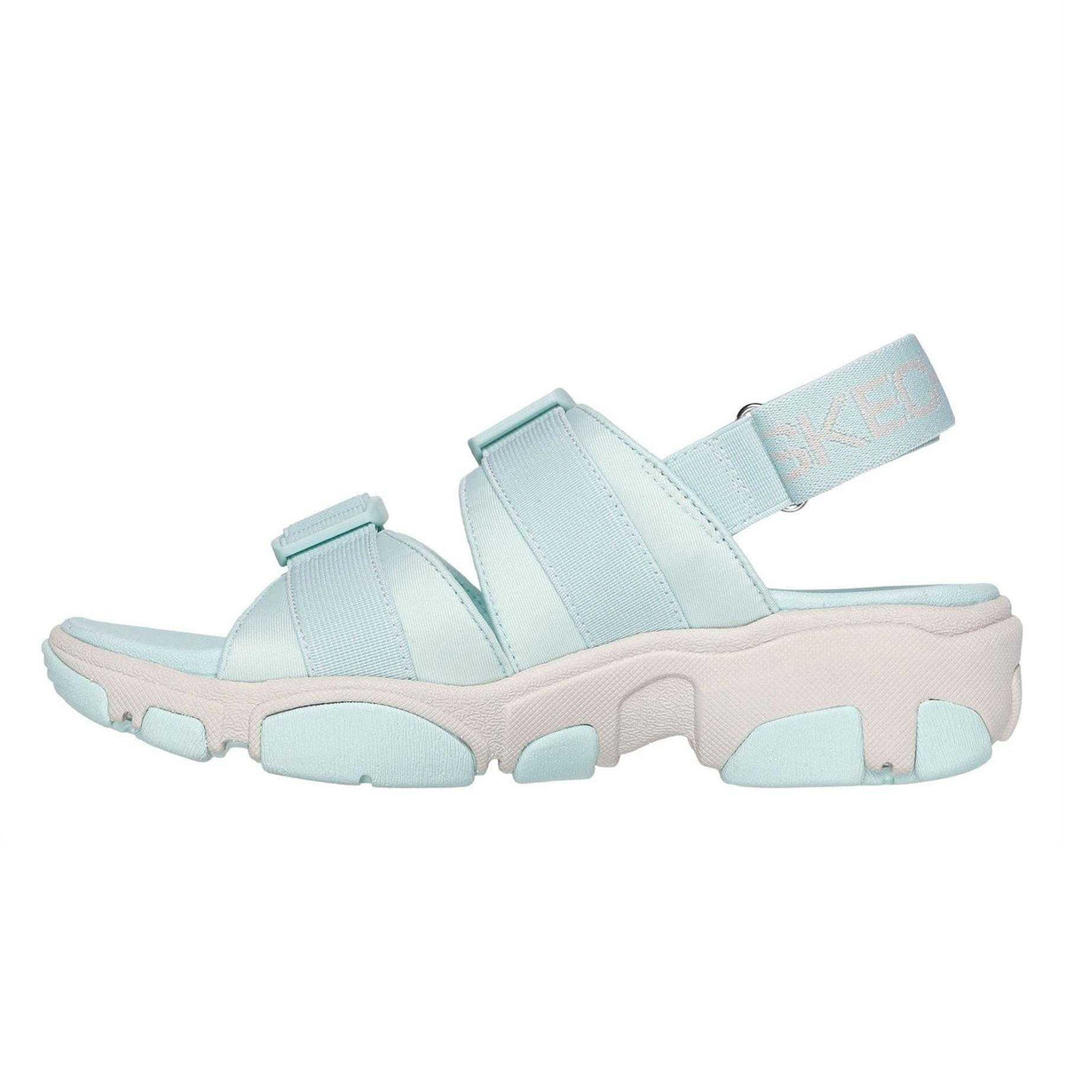 Mint - Back - Skechers Womens-Ladies Flat Heel Sandals