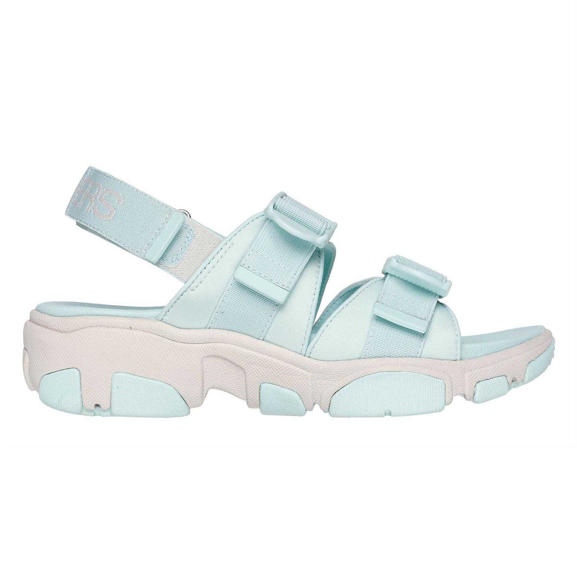 Mint - Side - Skechers Womens-Ladies Flat Heel Sandals