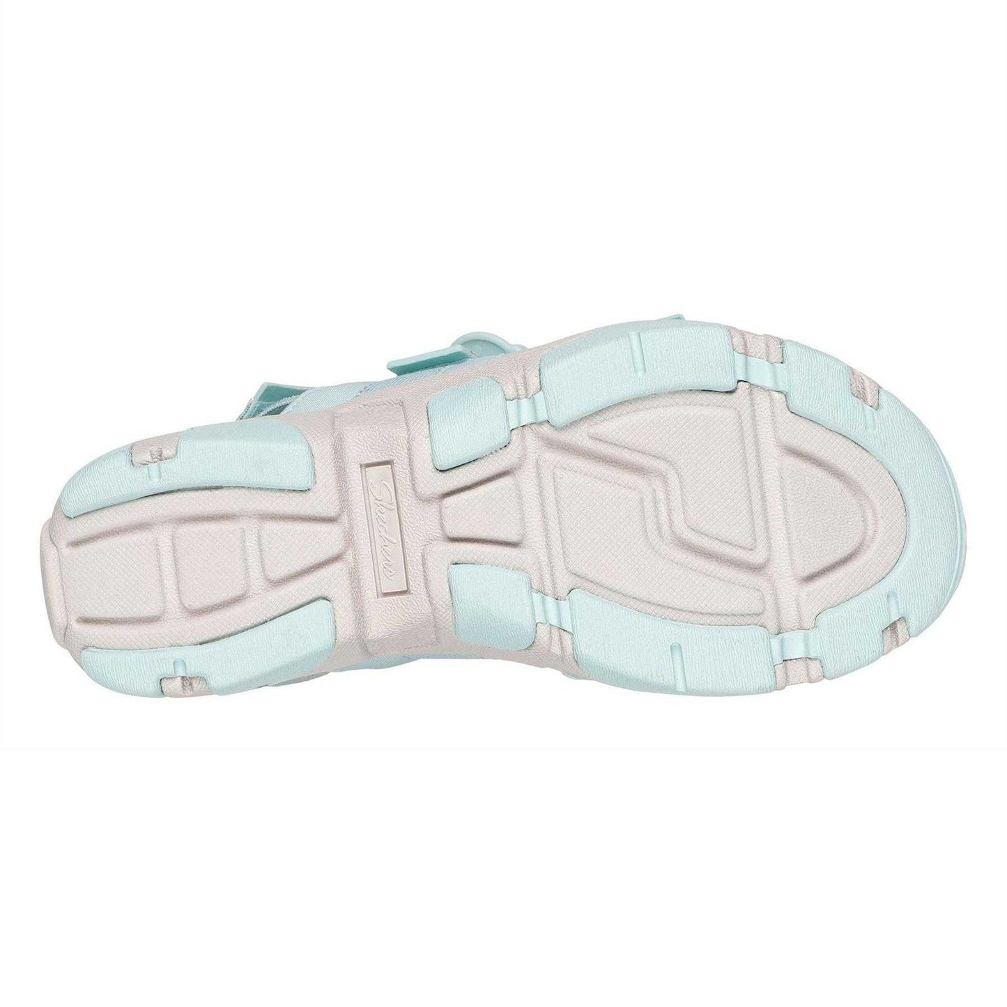 Mint - Pack Shot - Skechers Womens-Ladies Flat Heel Sandals