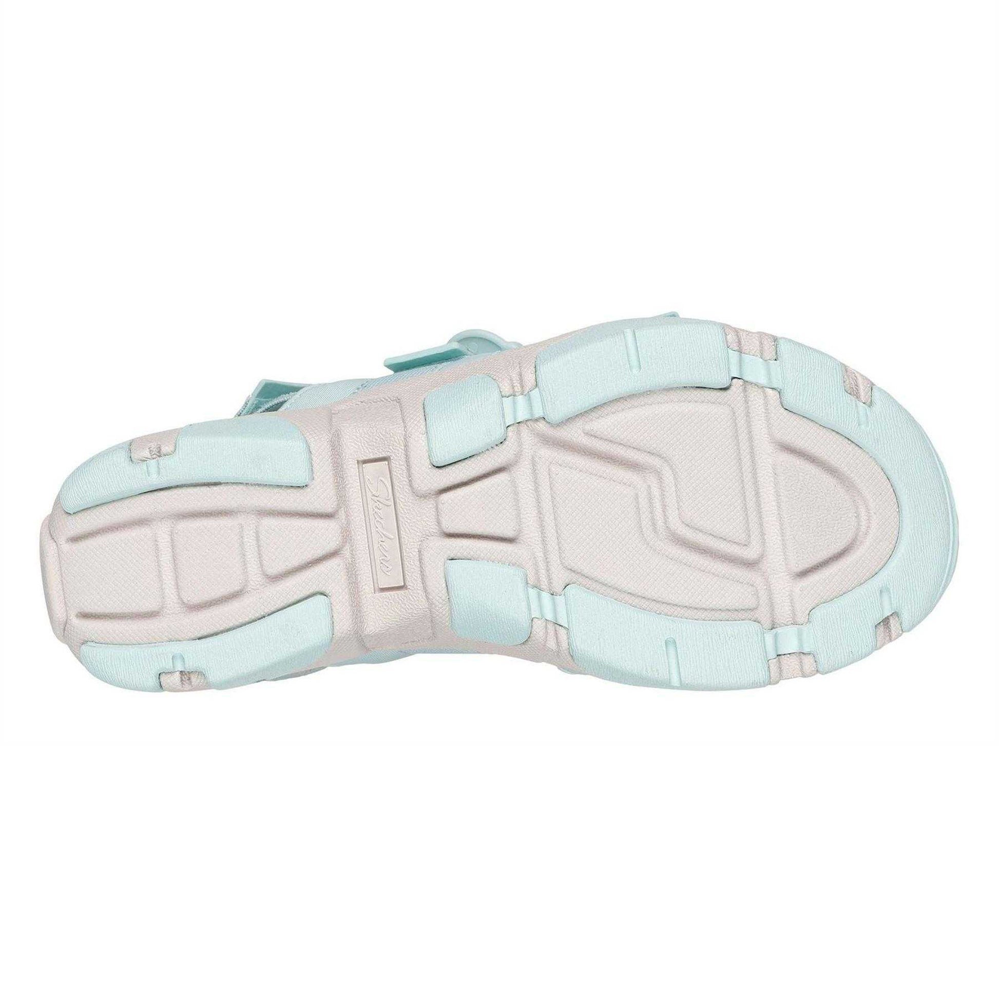 Mint - Pack Shot - Skechers Womens-Ladies Flat Heel Sandals