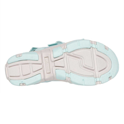 Mint - Pack Shot - Skechers Womens-Ladies Flat Heel Sandals