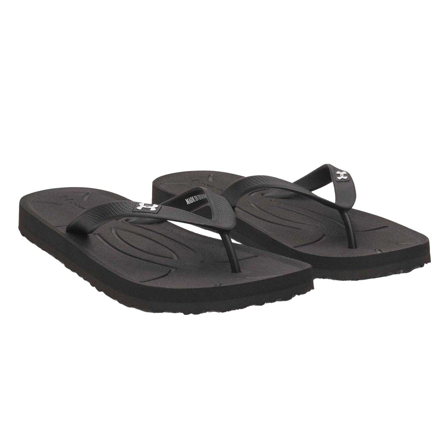 Black - Pack Shot - Under Armour Mens Flip Flops