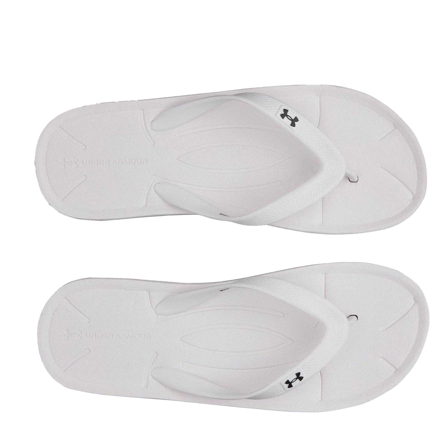 White - Side - Under Armour Mens Flip Flops