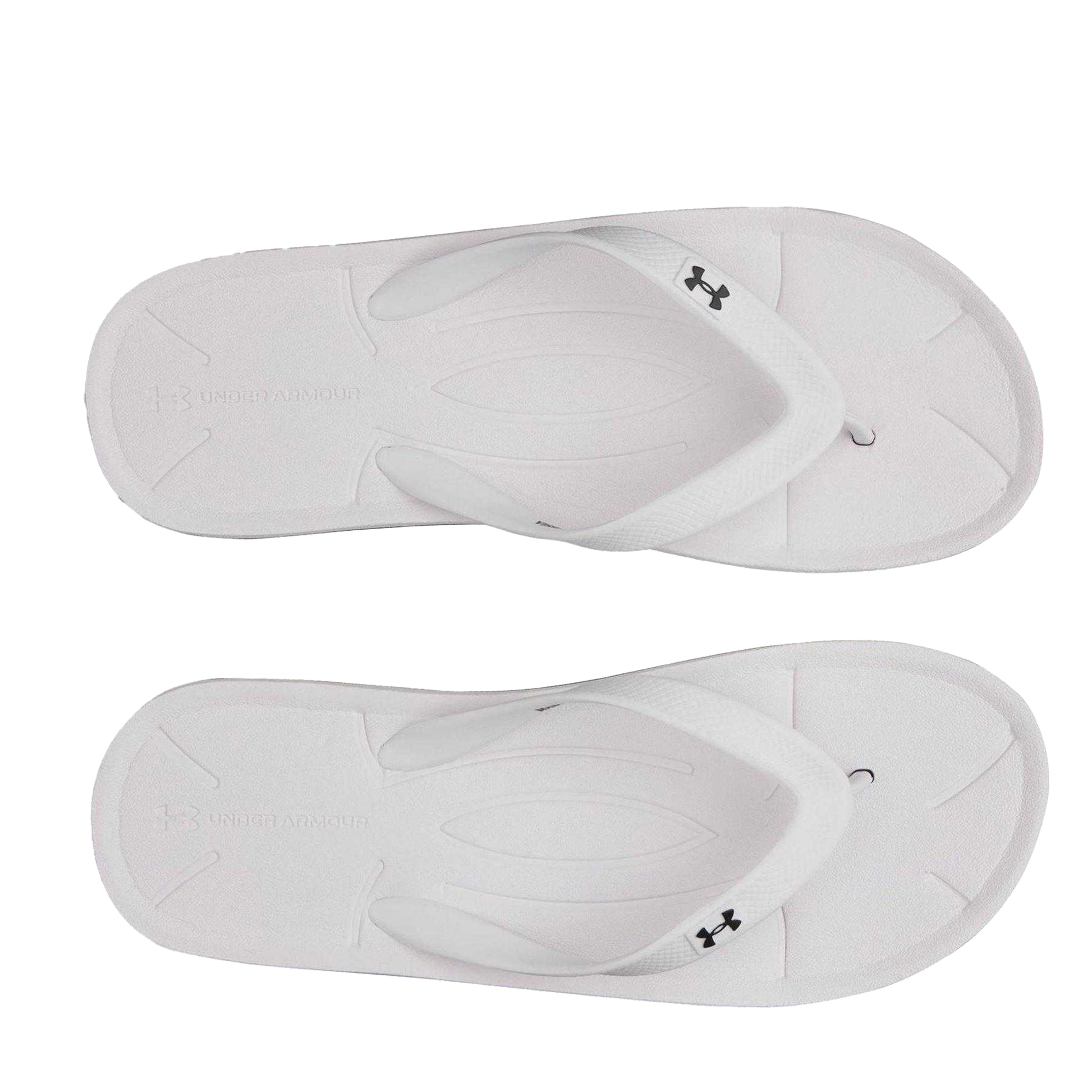 White - Side - Under Armour Mens Flip Flops