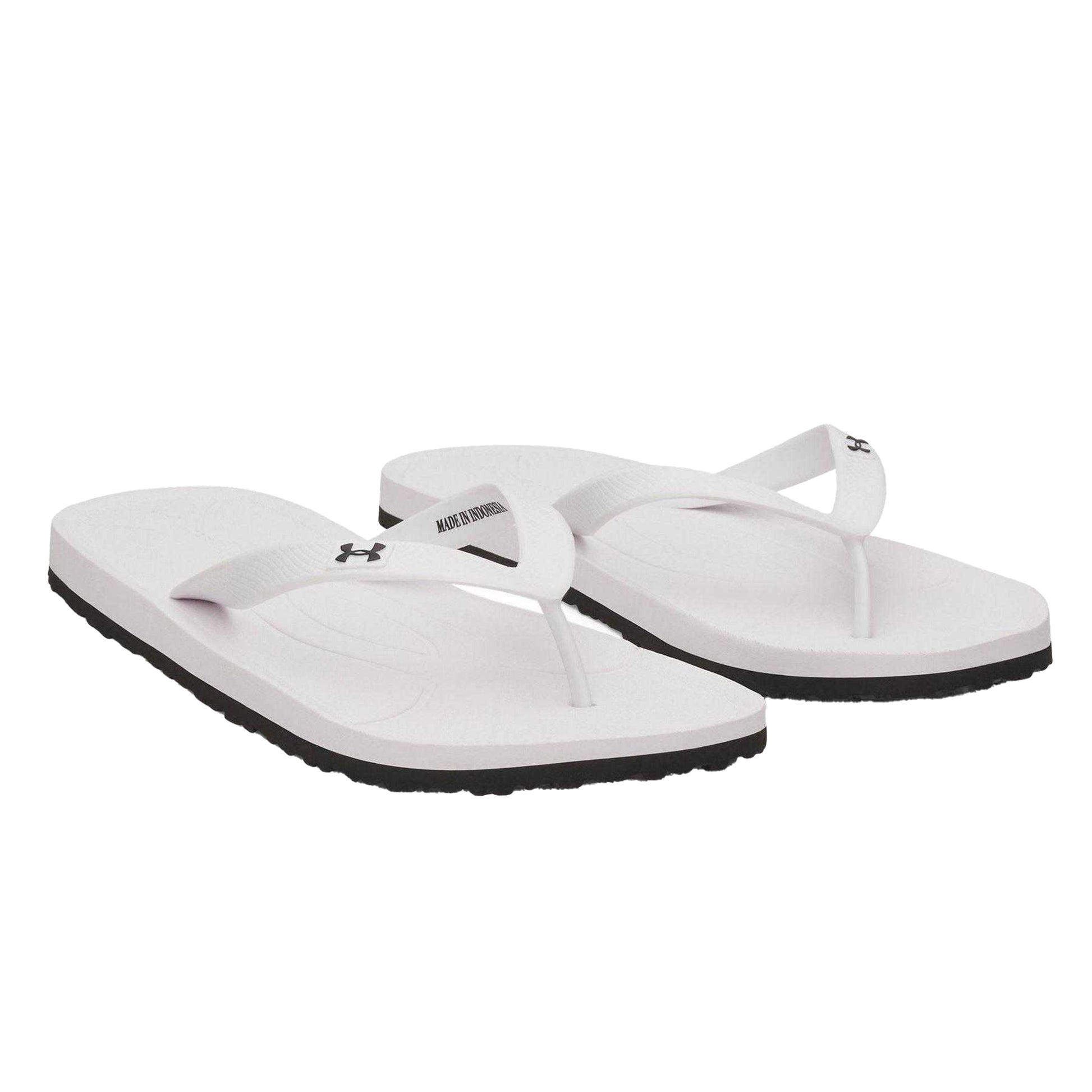 White - Pack Shot - Under Armour Mens Flip Flops