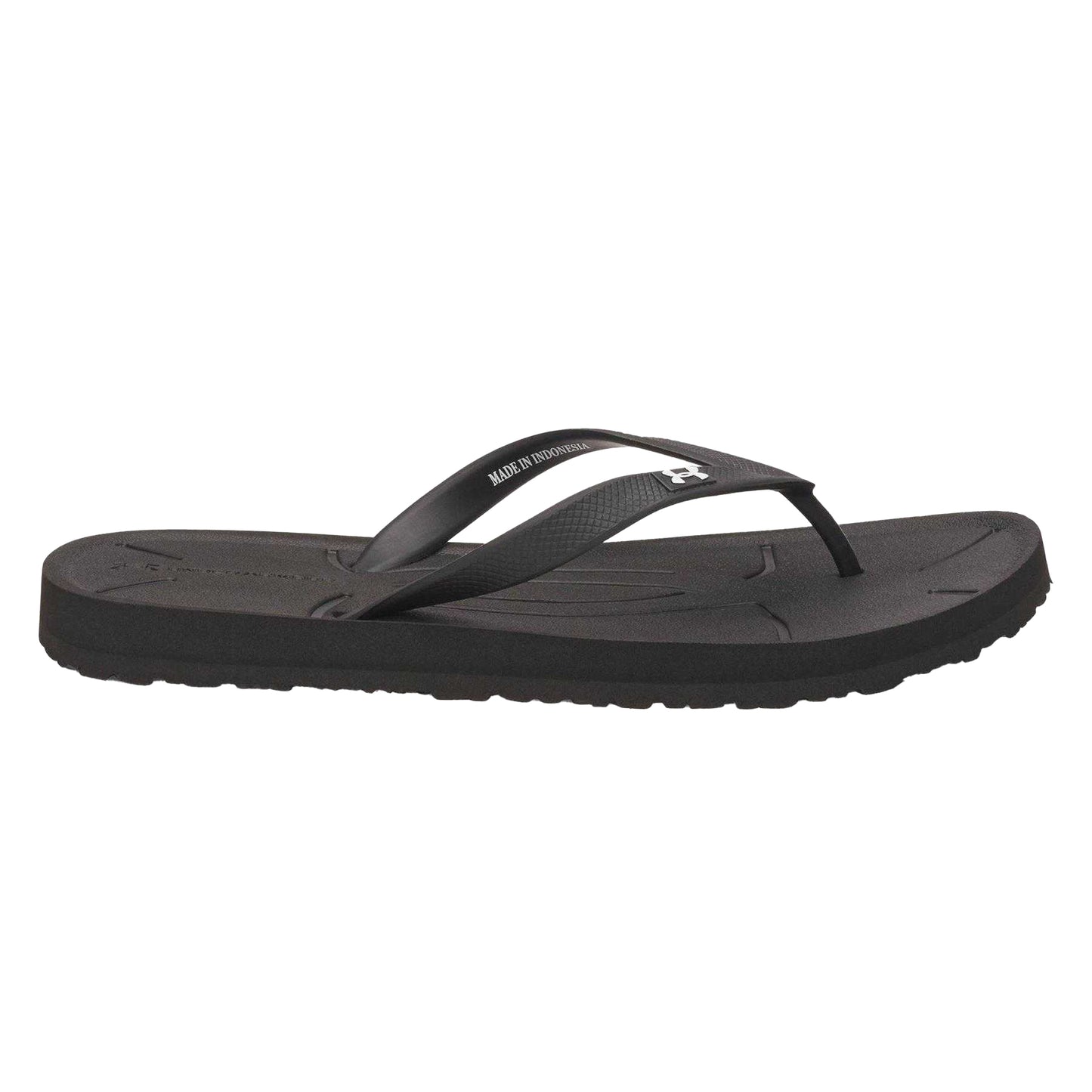 Black - Front - Under Armour Mens Flip Flops