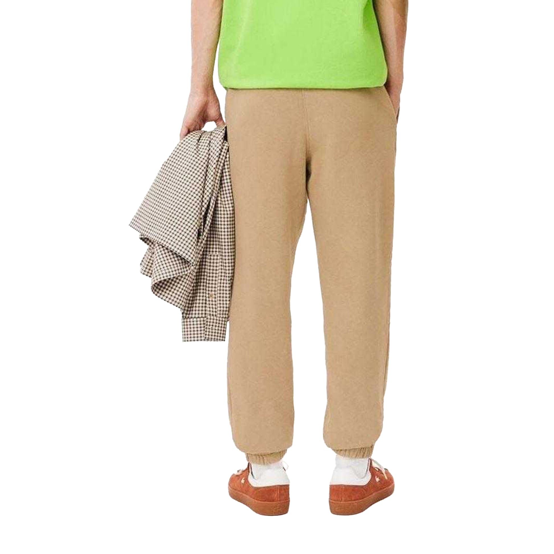 Beige - Back - Lacoste Unisex Adult Cotton Regular Jogging Bottoms