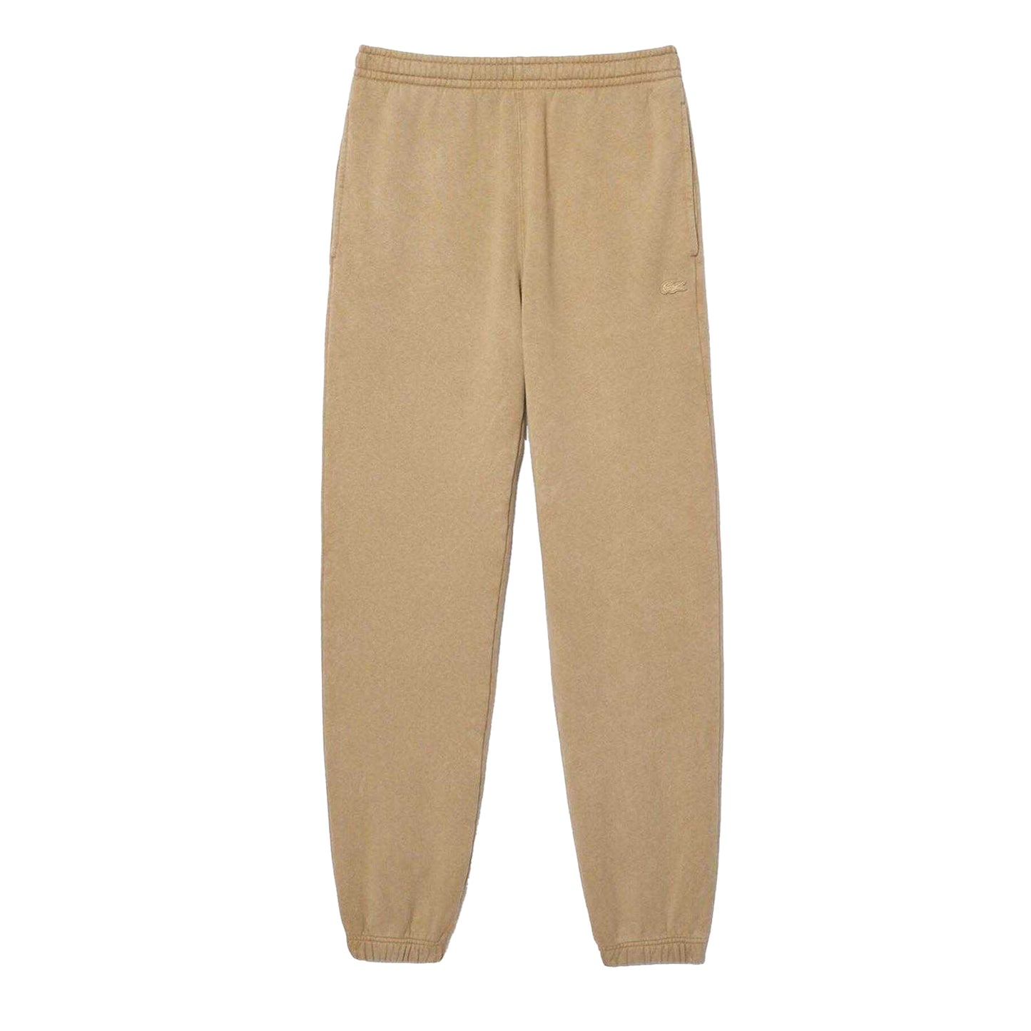 Beige - Front - Lacoste Unisex Adult Cotton Regular Jogging Bottoms