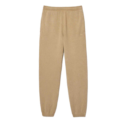 Beige - Front - Lacoste Unisex Adult Cotton Regular Jogging Bottoms
